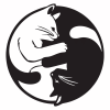 CIFbuy Yin Yang Cat Silhouette Aluminum Wall Art Zen Home Decor Holiday Gift(TikTok, temu pick-up service)