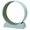 80*34*86CM Light blue PP track connector assembly, circular design with green carpet + 1 cat teaser stick, 15kg cat treadmill