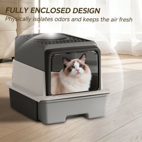 Misc. Cat Litter Box: Pull-Out Drawer - No Scoop Needed
