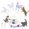 Interactive Cat Toy for Indoor Cats, 3-in-1 Automatic Enrichment for Kittens & Adult Cats