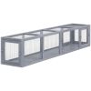Wooden Cat Run with Weather Protection, Connecting Inside and Outside, 79"L x 15"W x 15"H, Dark Gray