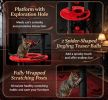 60"  Cat Tower with Plush Perch and Spider Hanging Toys