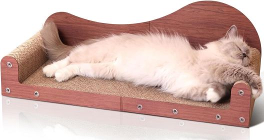 26.4" Large Cat Scratcher Bed, Cat Scratching Board, Durable Cardboard for Indoor Use, Extra Large Couch with Scratch Pad - Sofa Lounge