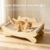 Cat Scratcher Bed for Indoor Cats Kitten Bed Cat Hammock with Solid Wood Frame Wear Resistant Sisal Backrest Design Cats Scratcher Lounge