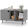Gray Cat Litter Box Enclosure