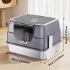 Galaxy stainless steel gray cat litter box, sturdy and durable, easy to clean, odorless, non stick to sand, is a cross-border quality choice