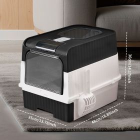 black Magic Cube Cat litter box - Easy to operate, enjoy a pure life | Easy to clean, silent design, preferred for multi cat families