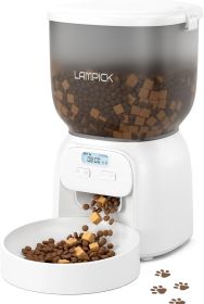 Automatic Cat Feeder, 4L Detachable Cat Food Dispenser for Dry Food Up to 15 Portions(8g/Portion) 6 Meals Per Day