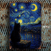 CIFbuy 1pc Starry Night Cat Metal Sign 8x12 Inch, Vintage Aesthetic Wall Plaque, Sturdy 2D Flat Decor For Bedroom Kitchen Bar Restauran TikTok, TikTok