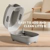 Upgraded E-style litter box with drawer style design, making it easier to scoop and clean litter