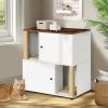 Double Cat Litter Box Enclouse,Cat Litter Box Enclosure for 2 Cats, Cat Litter Cabinet, Double Litter Box Enclosure with Shelve