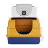 Galaxy enclosed pink cat litter box, sealed to prevent odors and sanding, stable and durable, suitable for pet families worldwide