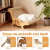 Cat Recliner Scraper Board, Cat Scratching Chair, Wooden Sisal Adjustable Cozy Non-Shedding Material for Cats