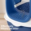 E Classic Blue Cat litter Box - Simple and Practical, Large Space, High Cost Effective Choice