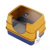 Galaxy enclosed pink cat litter box, sealed to prevent odors and sanding, stable and durable, suitable for pet families worldwide