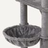 Indoor Cat Kittens Multi-Level Climbing Activity Tower with Scratching Posts, FSC Certified, 60.1" (152.7cm) H, Grey