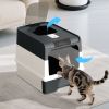 black Magic Cube Cat litter box - Easy to operate, enjoy a pure life | Easy to clean, silent design, preferred for multi cat families