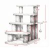 Cat Tree Tower with Cat Stair Steps, Scratching Post and Hanging Play Ball, for High Bed, Sofa, Indoor and Outdoor