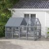 Outdoor Cat Enclosure with Condos, Canopy, Suspension Bridges, Platforms & Multiple Doors for 3-6 Cats, Gray