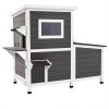 Minimalist Design Cat House with Easy to Clean and Removable Floor for Outdoor