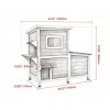 Minimalist Design Cat House with Easy to Clean and Removable Floor for Outdoor