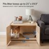 Modern Wooden Cat House with Scratching Pad , Cat Litter Box Enclosure, Spacious Hidden Cat Litter Box -33.46" x 21.06" x 21" , 45.87 lbs