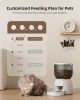Automatic Cat Feeder, 4L Detachable Cat Food Dispenser for Dry Food Up to 15 Portions(8g/Portion) 6 Meals Per Day