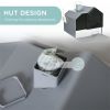 PawHut Hooded Cat Litter Box – Gray