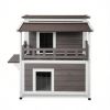 Wooden Cat House with Easy to Clean and Waterproof Protection for Outdoor