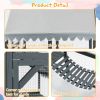 Extra Spacious Catio Outdoor Cat Haven, 110 inch Luxury Cattery with Weather-Resistant Roof, Cat Climbing Ramp, Space Pod Bed, 2 Lounging Huts