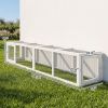 Wooden Cat Run with Weather Protection, Connecting Inside and Outside, 79"L x 15"W x 15"H, White