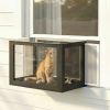 Catio Outdoor Cat Enclosure 25"â€'41" Outdoor Cat House for Sunbathing, Napping & Overlooking
