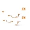 Plywood Cat Tree, 18.9"L x 11.8"W x 11.8"H, Natural Wood