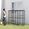 Weld Wire Catio Outdoor Indoor with Waterproof Cover, 4 Jumping Platforms, Hammock, for 1-3 Kittens, 69" x 22" x 62"