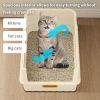 Simple drawer style white cat litter box, humanized design, does not occupy household storage space