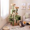 Multi-level Cactus Cat Tree with Scratching Posts Ladder Double Condos and Toys Bed