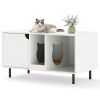 White Cat Litter Box Enclosure