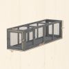 Outdoor Cat Tunnel, 59" Wooden Play Cat Enclosure, Extendable Pet Run with 3 Doors for Kitty, Puppy, Gray