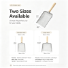 Stainless Steel Cat Litter Scoop with Fine Mesh Sifter, Durable Metal Litter Scooper with Ergonomic Wooden Handle
