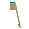 Plywood Cat Tree, 24"L x 16.1"W x 55.1"H, Natural Wood