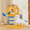 1PC Indoor Small Aviation-themed Cat Tree Cat Tower with Helicopter Top Perch
