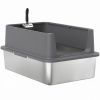 Extra Large Stainless Steel Cat Litter Box with Scoop & Pad, Anti-Urine Leakage, Easy Cleaning, Non-Sticky