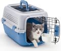 Hard-Sided Cat Carrier, TSA Airline Approved, for Small to Medium Pets, Travel Crate with Handle, Ventilated Design