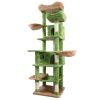 68in Multi-Level Cat Tree Tower with Hammocks, Cat Condo, Hanging Basket, Removable Cushions & Sisal Scratching Posts, Plush Cat Activity Center for I