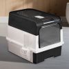 Fully Enclosed Magic Cube Litter Box, Top/Front Entry, Pull-Out Drawer, Anti-Splash Odor Control, Large for Big Cats