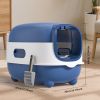 E-type fully enclosed large space cat litter box, odor proof and splash proof cat toilet