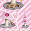 59in Large Tall Christmas Tree Cat Tower with 2 Cat Condos & Scratching Post