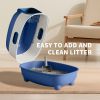 E-type fully enclosed large space cat litter box, odor proof and splash proof cat toilet