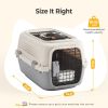 Hard-Sided Cat Carrier, TSA Airline Approved, for Small to Medium Pets, Travel Crate with Handle, Ventilated Design