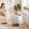 Cat Litter Box with Lid, Enclosed Cat Litter Box with Deodorization Bag & Drawer Pan, High Sides & Flip-to-Clean